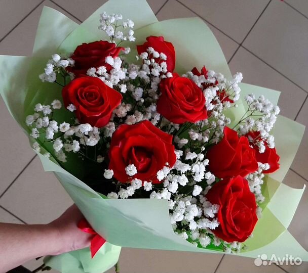 Цветы розы букет