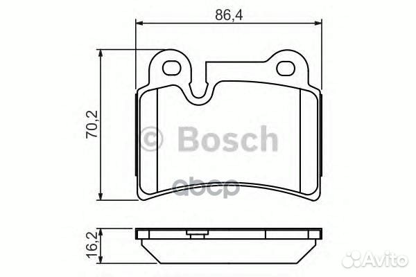 Колодки тормозные дисковые зад 0986494210 B