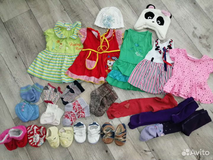 Одежда для девочки пакетом примерно до года