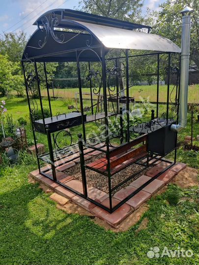 Кованные мангалы с крышей