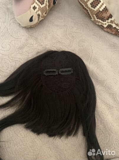 Накладная челка из натуральных волос