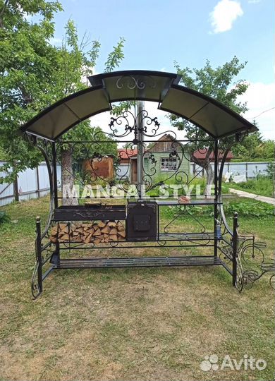 Мангал с крышей