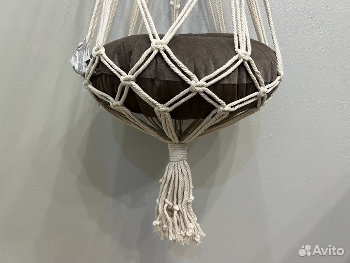 Лежанка для кота гамак макраме