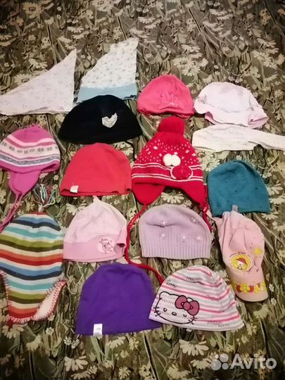 Шапочки на девочку 2 лет
