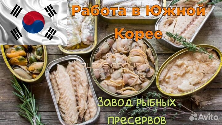 Работа вахтой в Южную Корею.Завод рыбных пресервов