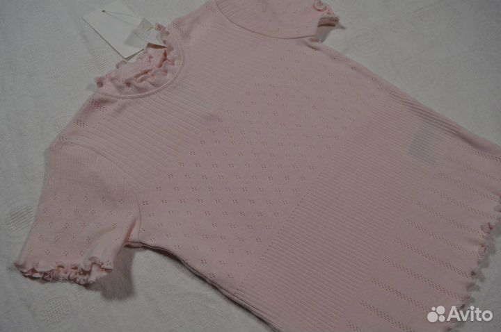 Футболка ажурная для девочки 86, новая