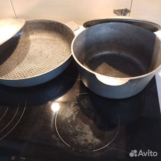 Казан сотейник и сковорода с вафельным дном