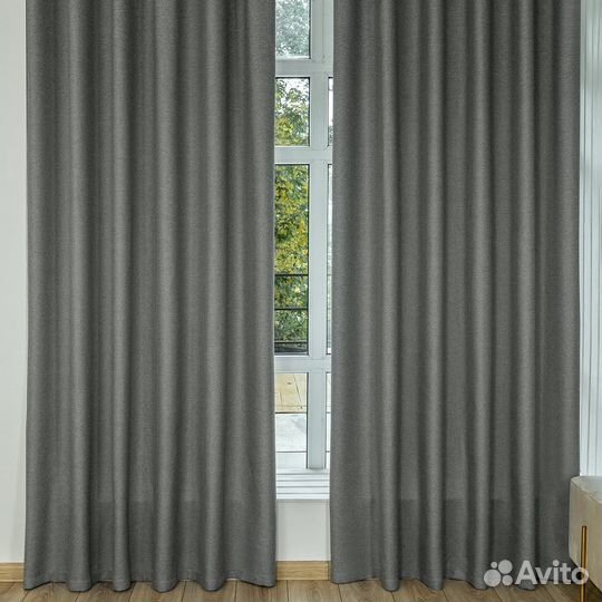 Шторы рогожка Орфей Серебро