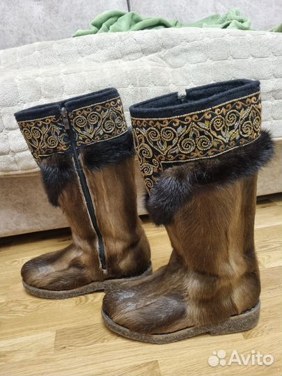 Унты женские из Якутии, ношенные несколько раз