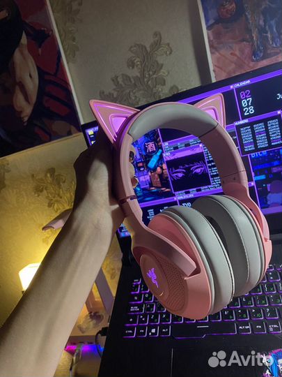 Наушники razer kraken bt kitty edition