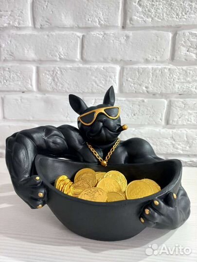 Статуэтка-ваза Бульдог Качок