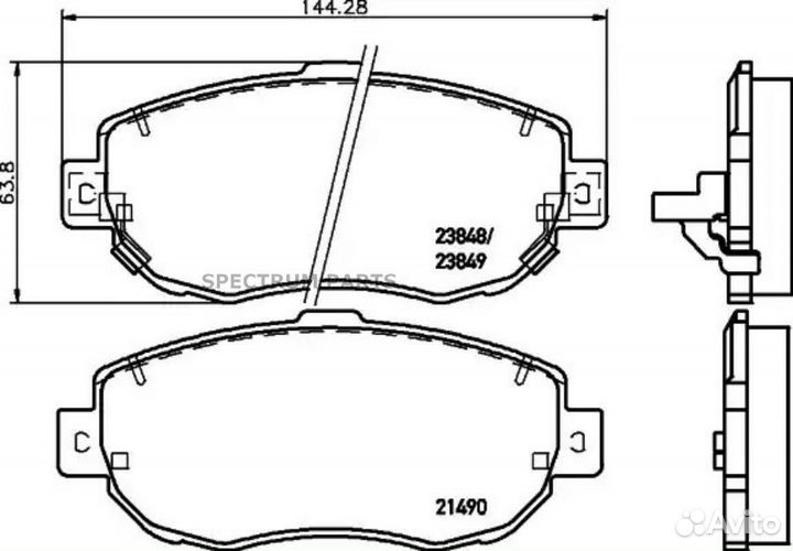 Колодки тормозные дисковые перед nisshinbo NP1073
