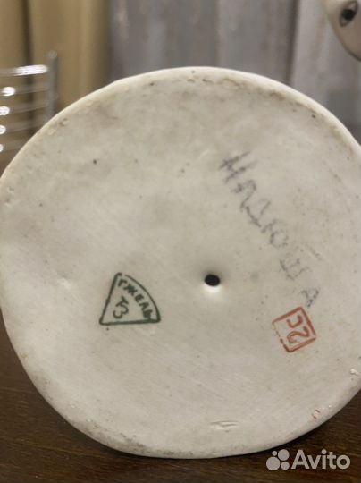 Статуэтка Девушка с косой старая Гжель Козлик