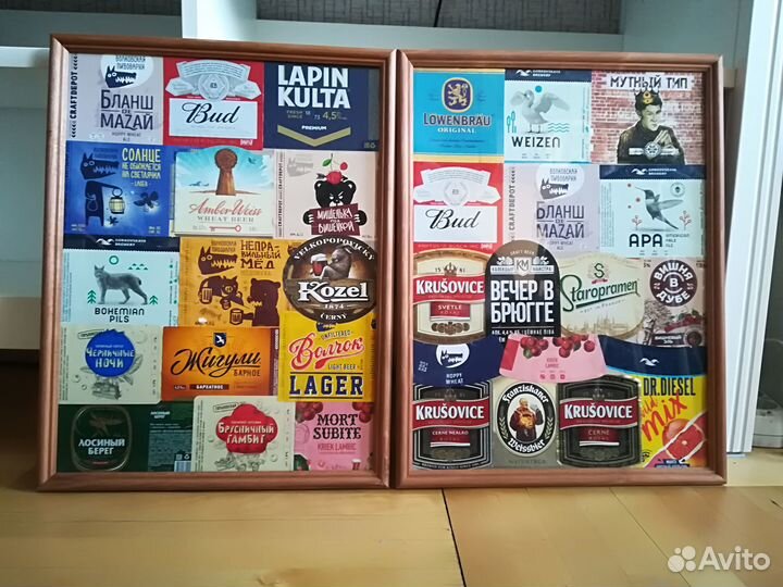 Панно из этикеток