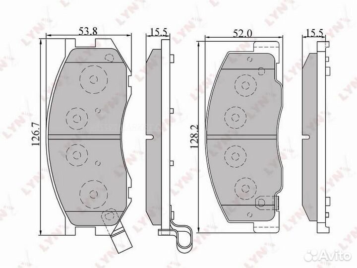 Lynxauto BD-7515 Колодки тормозные дисковые перед