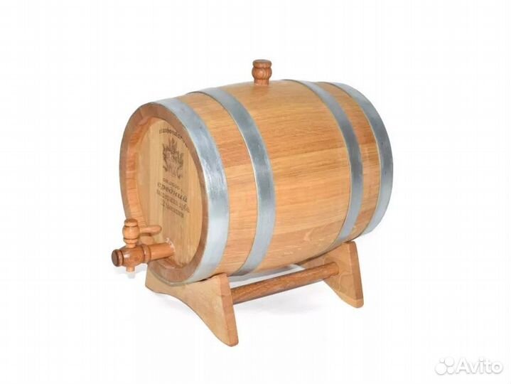 Бочка дубовая ставбондарь, 15 л с краном + воск