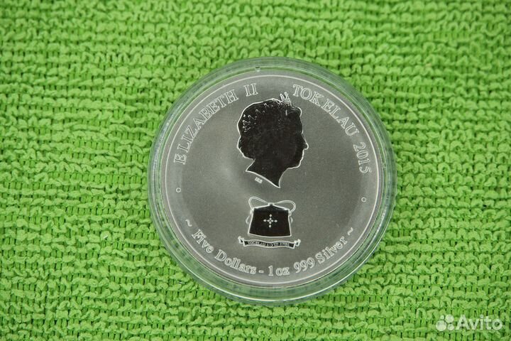 Серебряная монета Токелау 2015 год козы