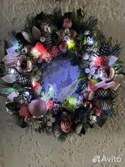 Новогодний венок на дверь