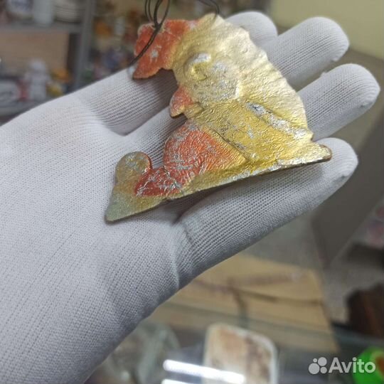 Ёлочная Игрушка Медведь Колобок Картонаж СССР