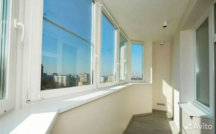 Остекление балкона распашное