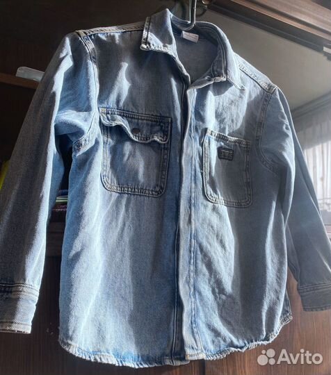 Джинсовая рубашка zara 134-140
