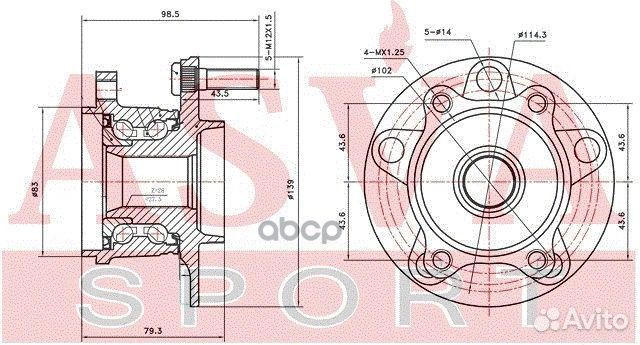 Ступица задняя mzwhcx5R asva