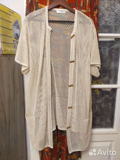 Кардиган лето 52-58р бу лен с вискозой