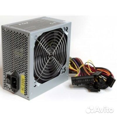 Foxline, 500W, ATX, apfc, 120FAN, CPU 8(4+4)pin, MB 24pin, PCI-E 6+2pin, 1*PATA, 3*SATA, 80+ (FL500S