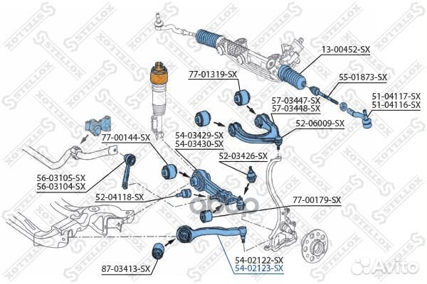 Рычаг нижний правый MB W211/S211/R230 all 01