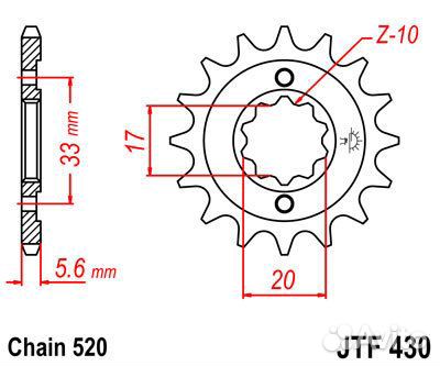 Звезда ведущая JTF430 13
