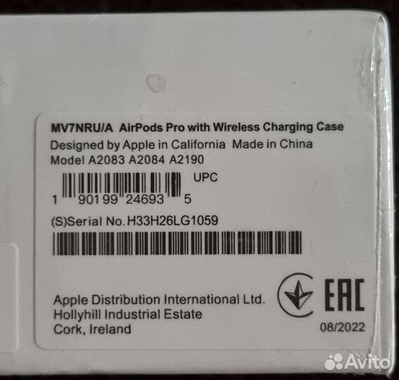 Наушники AirPods Pro Wireless Charging Case