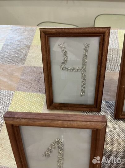 Номерки на свадебный стол