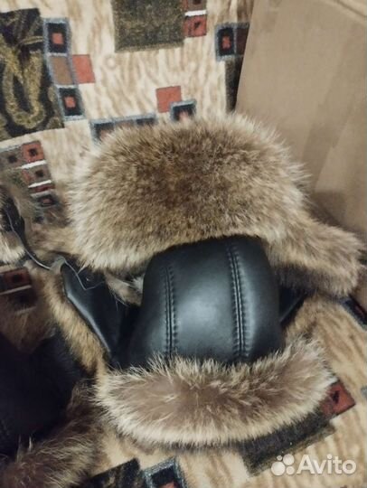 Шапка зимняя меховая енот