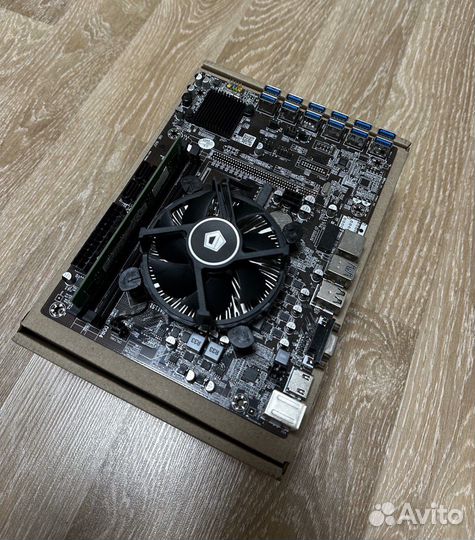 Материнская плата BTC b250с процессор PentiumG4400