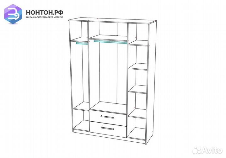 Шкаф 4-дверный Бланка