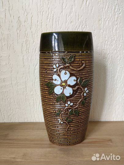 Ваза для цветов керамическая в эко стиле