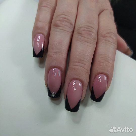 Маникюр, гель-лак с укреплением, наращивание