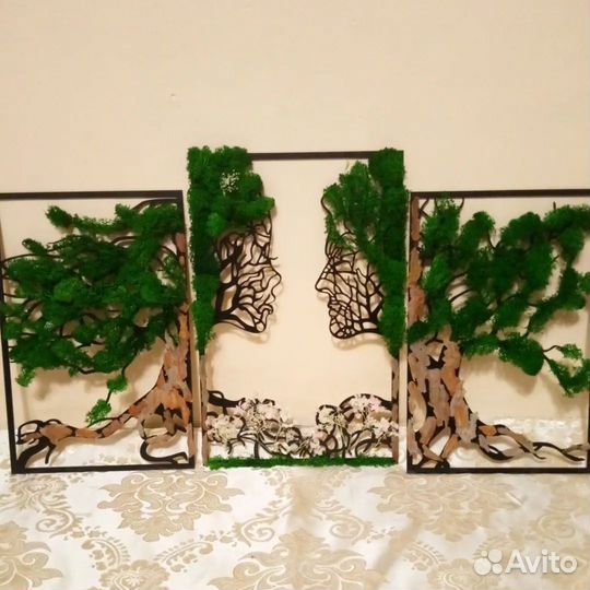 Панно из стабилизированного мха