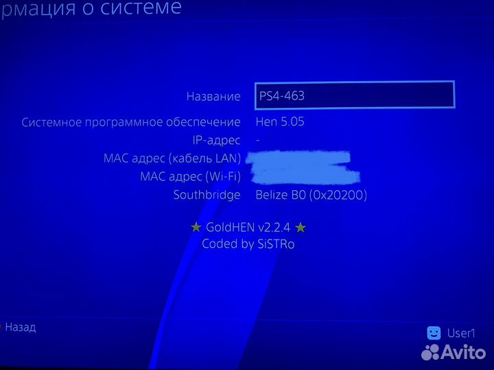 PS4 PRO прошитая