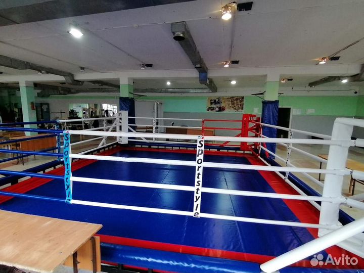 Боксерский ринг с рабочей зоной 5*5м с упорами