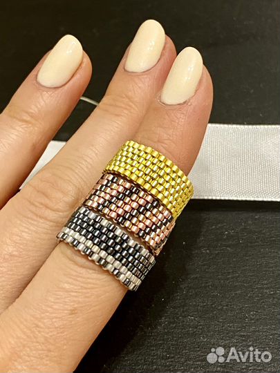 Кольца из японского бисера mlyuki