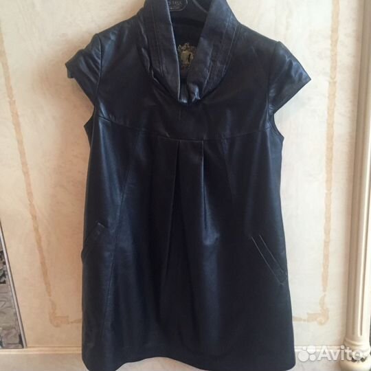 Платье кожаное
