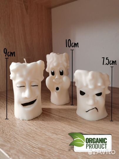 Набор Свечей восковых ручной работы