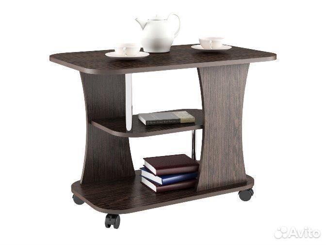 Стол журнальный с полкой Венге