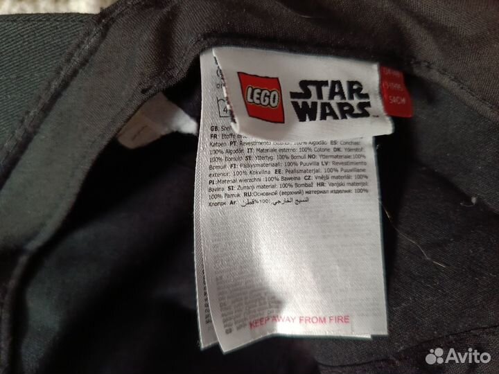 Бейсболка детская lego star wars 4-11 лет