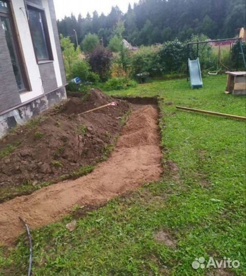 Услуги мини экскаватора, аренда ямобура