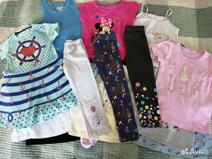Большой пакет вещей на девочку 110-116