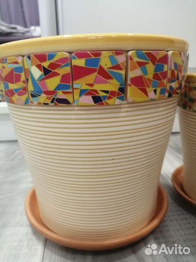 Керамические горшки 3 шт
