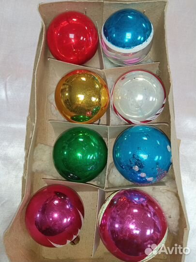 Набор елочных игрушек. ГДР. Винтаж