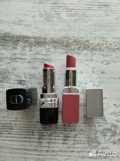 Помада Dior Sydney 644 и clinique 23Blush pop